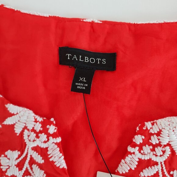 Talbots Embroidered Voile Shell Top Size XL - Picture 6 of 10